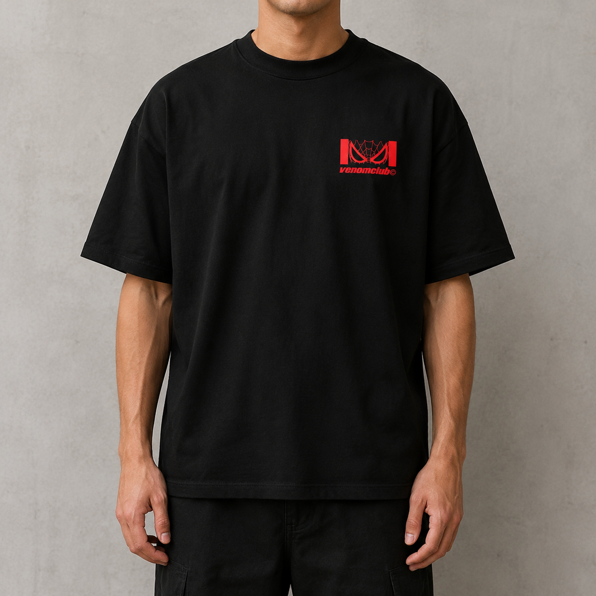 MASK MAN BLACK BOXY T-SHIRT